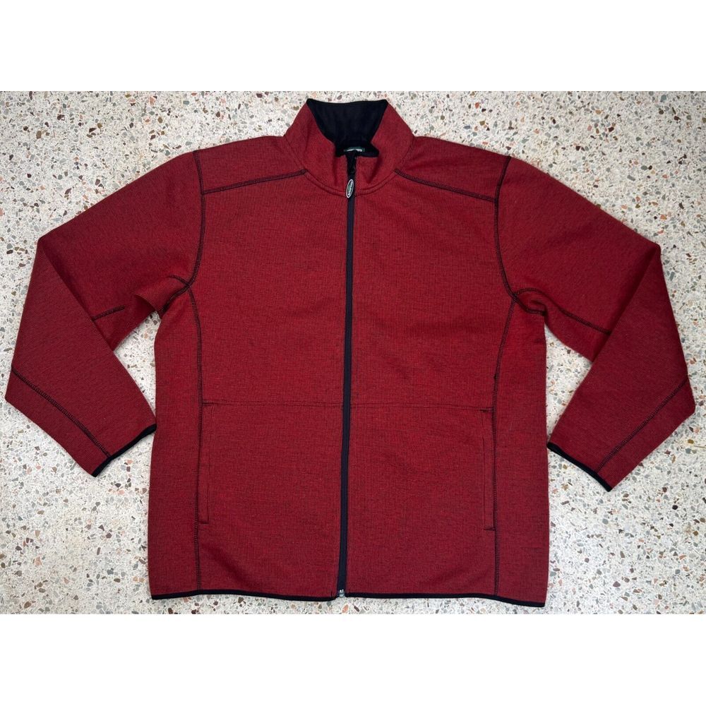 Arborwear Men's Full Zip‎ Red Long Sleeve Fleece Jacket Size XL
